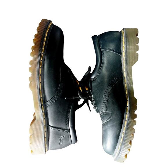 DOC MARTENS! DR. MARTEN BLACK GENUINE LEATHER, HEAVY TREAD AIR WEAR OXFORDS! 12M main image 4